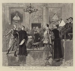 The Merchant of Venice at the Lyceum Theatre, the Trial Scene